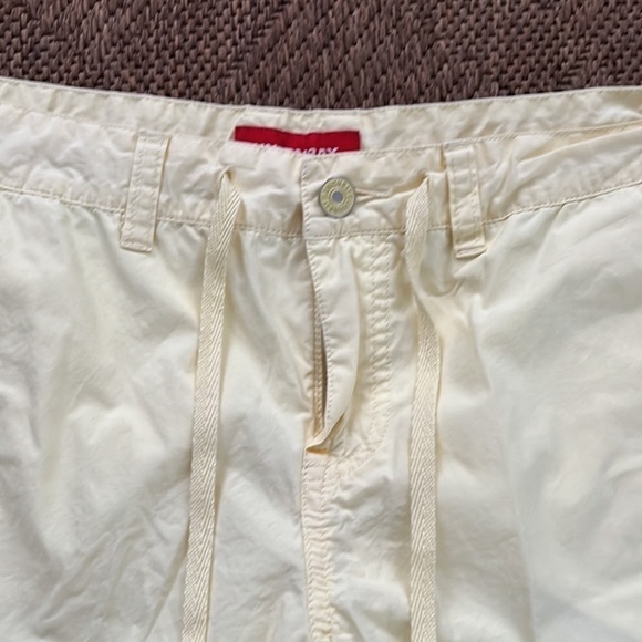 Unionbay Yellow Baggy Cargo Capris Pants Tie hem size 7 - Picture 4 of 7